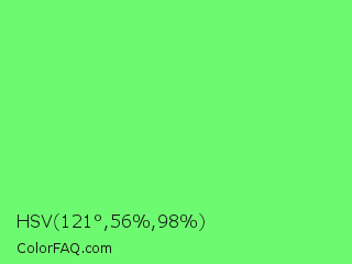 HSV 121°,56%,98% Color Image