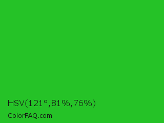 HSV 121°,81%,76% Color Image