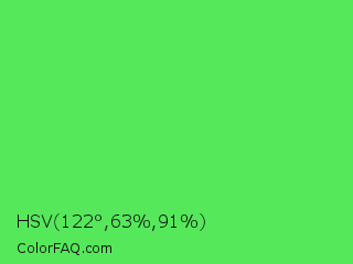 HSV 122°,63%,91% Color Image
