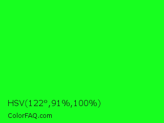 HSV 122°,91%,100% Color Image