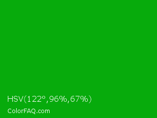 HSV 122°,96%,67% Color Image