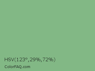 HSV 123°,29%,72% Color Image