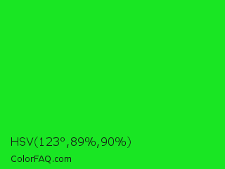 HSV 123°,89%,90% Color Image