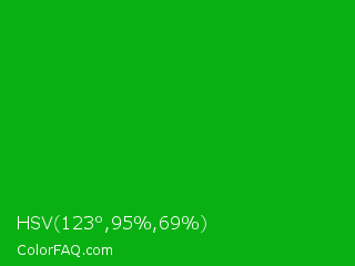 HSV 123°,95%,69% Color Image