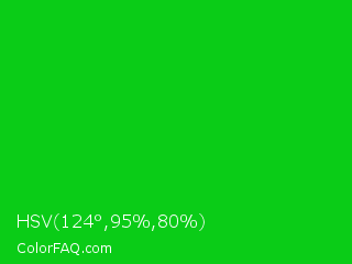 HSV 124°,95%,80% Color Image