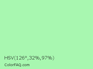 HSV 126°,32%,97% Color Image