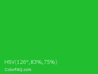 HSV 126°,83%,75% Color Image