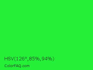 HSV 126°,85%,94% Color Image