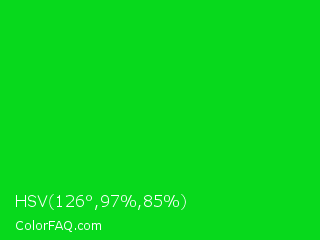 HSV 126°,97%,85% Color Image