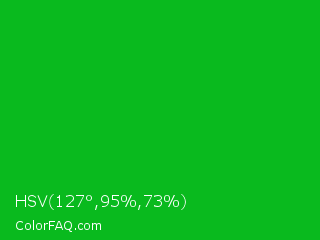 HSV 127°,95%,73% Color Image