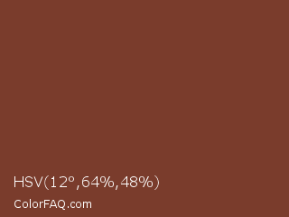 HSV 12°,64%,48% Color Image