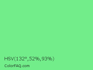 HSV 132°,52%,93% Color Image