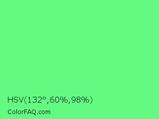HSV 132°,60%,98% Color Image