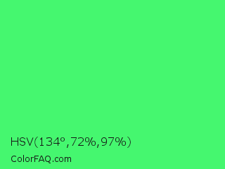 HSV 134°,72%,97% Color Image