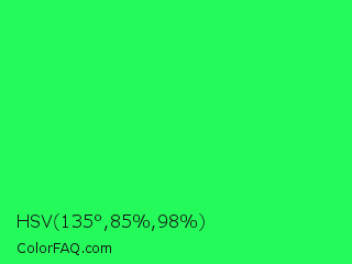 HSV 135°,85%,98% Color Image