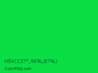 HSV 137°,96%,87% Color Image