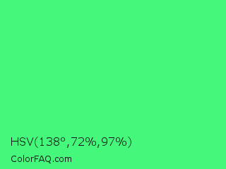 HSV 138°,72%,97% Color Image