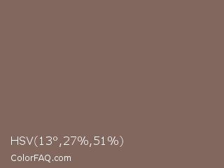 HSV 13°,27%,51% Color Image