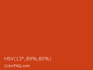 HSV 13°,89%,80% Color Image
