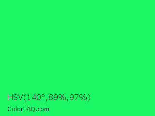 HSV 140°,89%,97% Color Image