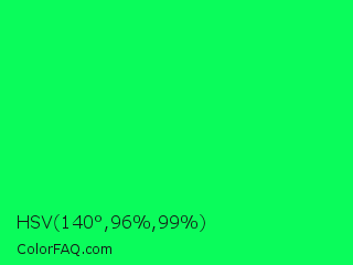 HSV 140°,96%,99% Color Image