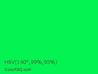 HSV 140°,99%,95% Color Image