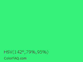 HSV 142°,79%,95% Color Image