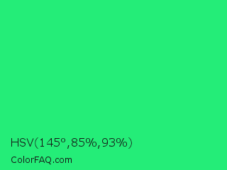 HSV 145°,85%,93% Color Image