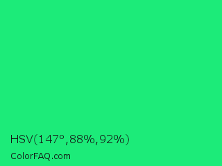 HSV 147°,88%,92% Color Image