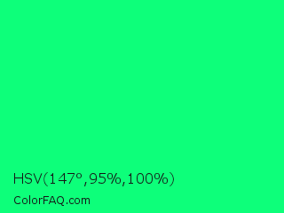 HSV 147°,95%,100% Color Image