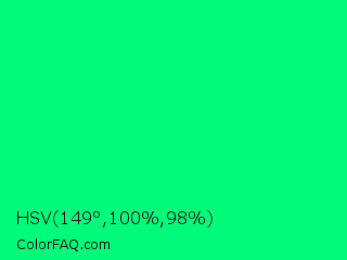 HSV 149°,100%,98% Color Image