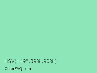 HSV 149°,39%,90% Color Image