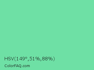 HSV 149°,51%,88% Color Image