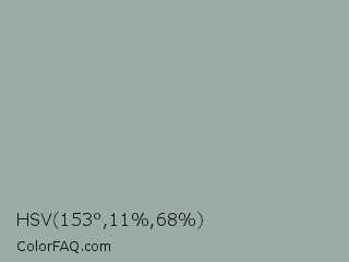HSV 153°,11%,68% Color Image