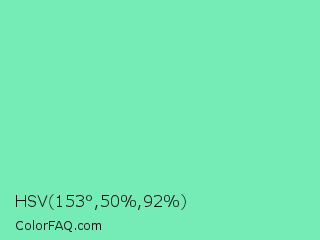 HSV 153°,50%,92% Color Image