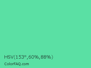 HSV 153°,60%,88% Color Image