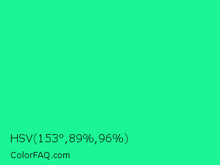 HSV 153°,89%,96% Color Image