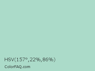 HSV 157°,22%,86% Color Image