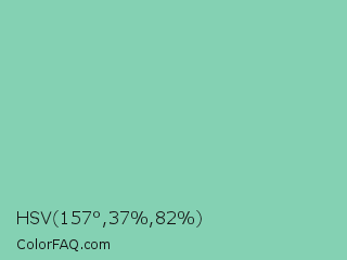 HSV 157°,37%,82% Color Image