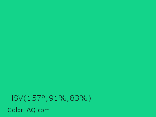 HSV 157°,91%,83% Color Image