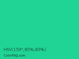 HSV 159°,85%,83% Color Image