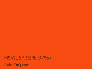 HSV 15°,93%,97% Color Image