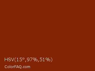 HSV 15°,97%,51% Color Image