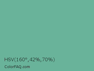 HSV 160°,42%,70% Color Image