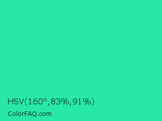 HSV 160°,83%,91% Color Image