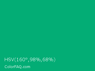 HSV 160°,98%,68% Color Image