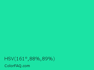 HSV 161°,88%,89% Color Image