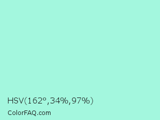 HSV 162°,34%,97% Color Image