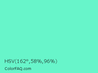 HSV 162°,58%,96% Color Image