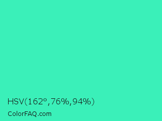 HSV 162°,76%,94% Color Image